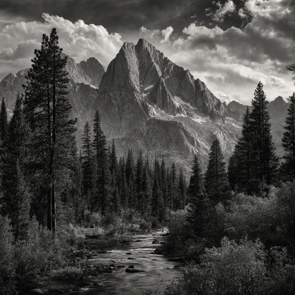 安塞尔·亚当斯 Ansel Adams 风格生成图