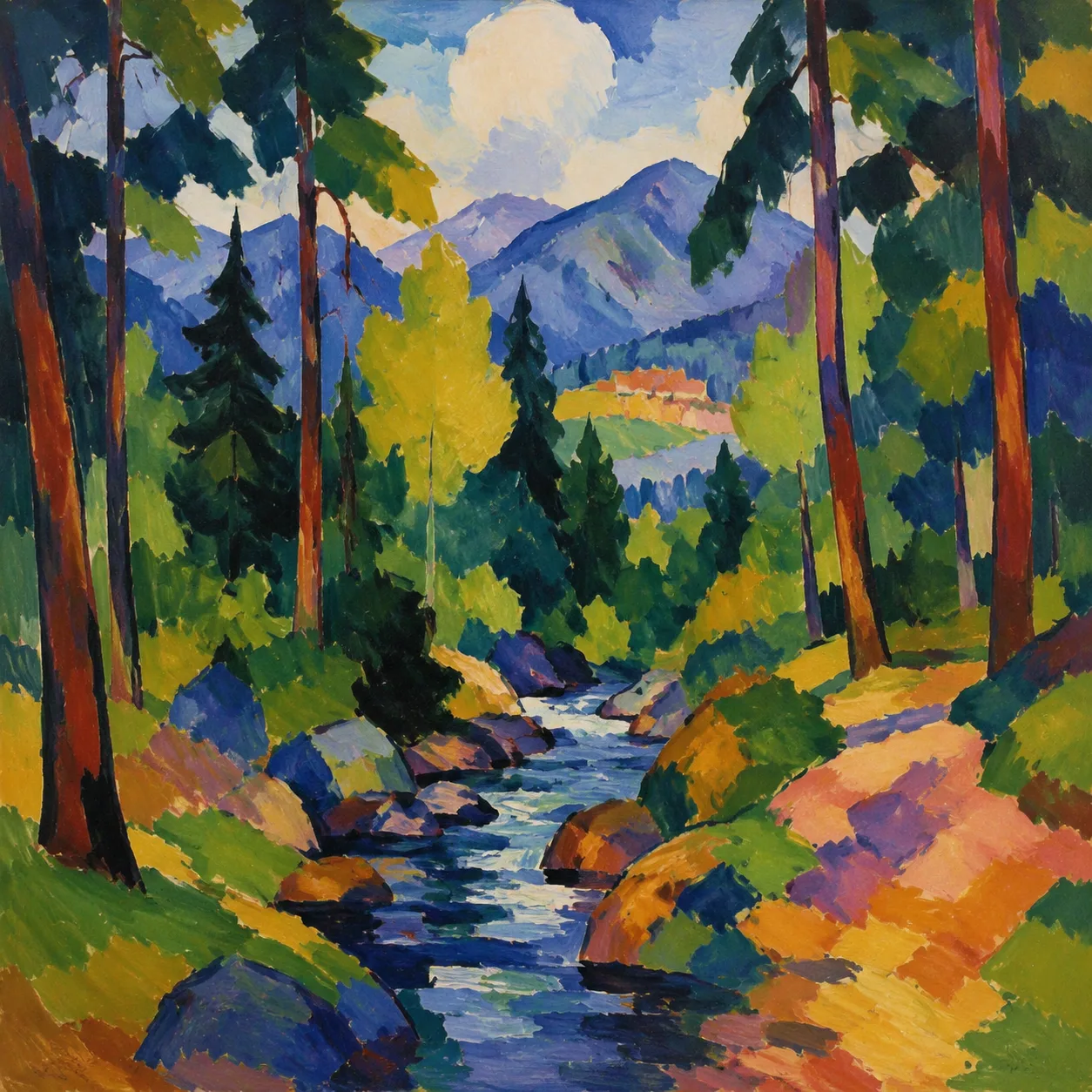 奥古斯特·马克 Auguste Macke 风格生成图