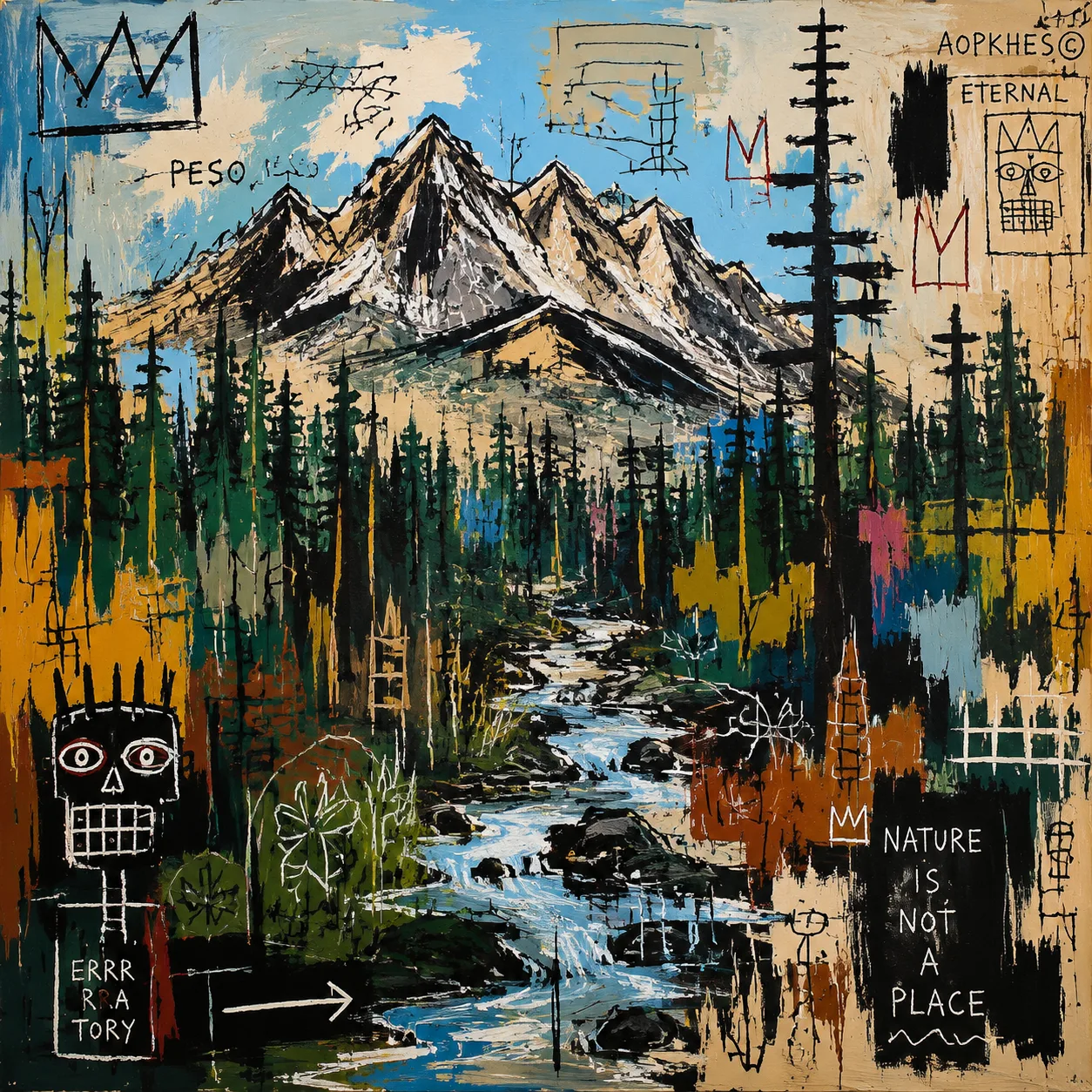 巴斯奎特 Basquiat 风格生成图