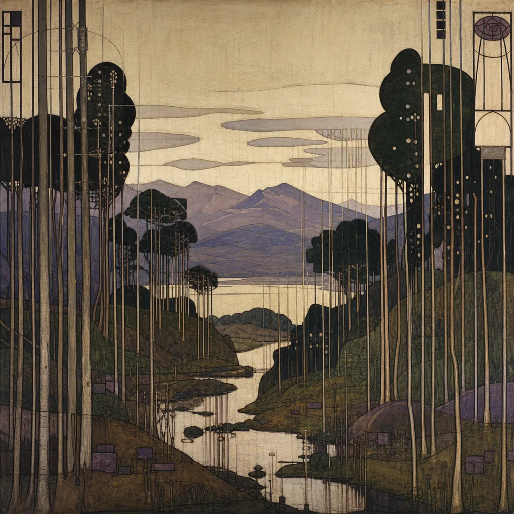 查尔斯·雷尼·麦金托什 Charles Rennie Mackintosh 风格生成图