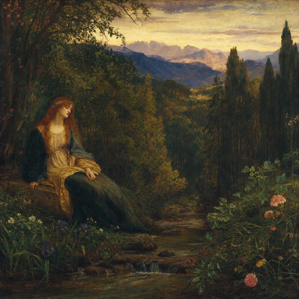 但丁·加百列·罗塞蒂 Dante Gabriel Rossetti 风格生成图