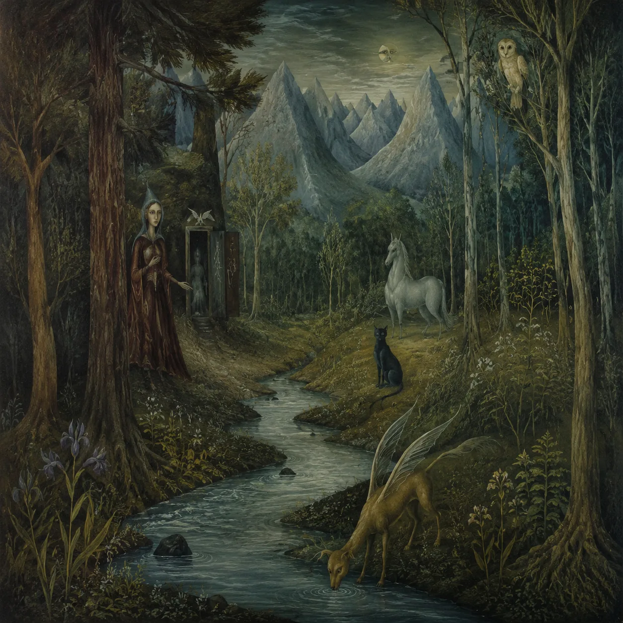 莱奥诺拉·卡林顿 Leonora Carrington 风格生成图