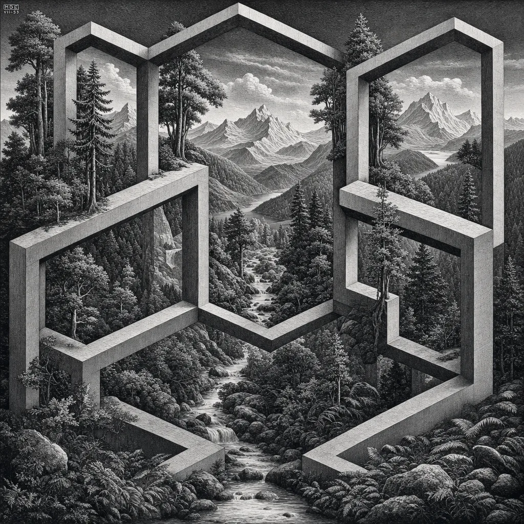 M. C. 埃舍尔 M.C. Escher 风格生成图
