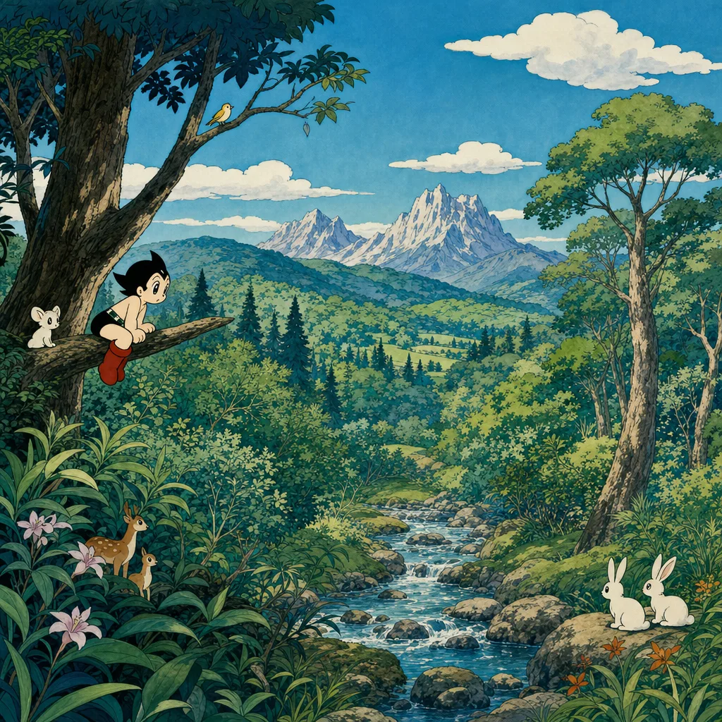手冢治虫 Osamu Tezuka 风格生成图