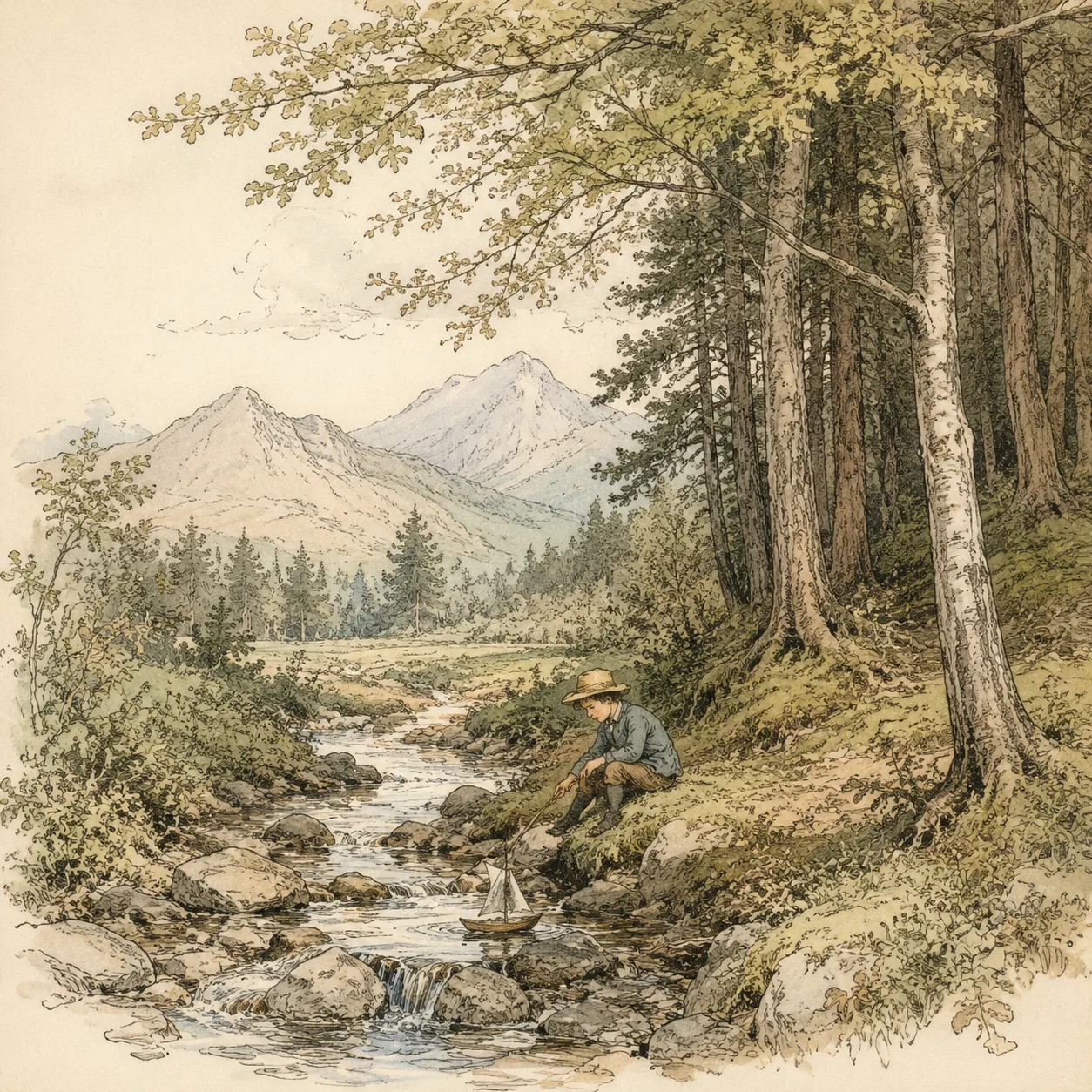 伦道夫·凯迪克 Randolph Caldecott 风格生成图