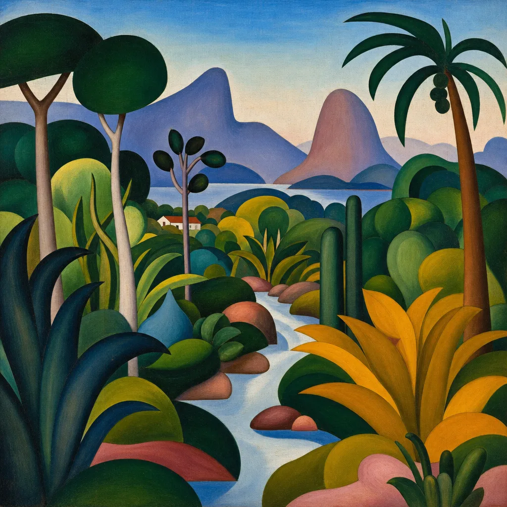 塔西拉·多·阿马拉尔 Tarsila do Amaral 风格生成图