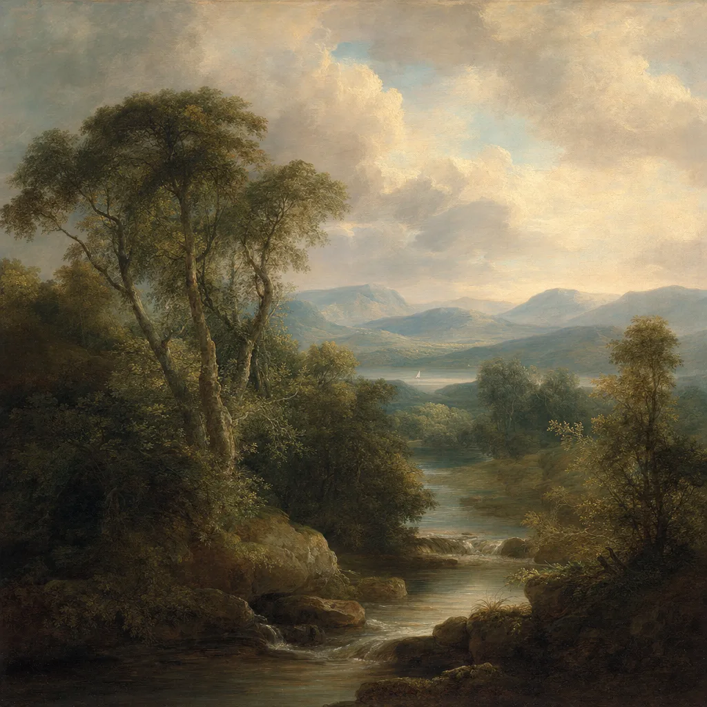 托马斯·庚斯博罗 Thomas Gainsborough 风格生成图