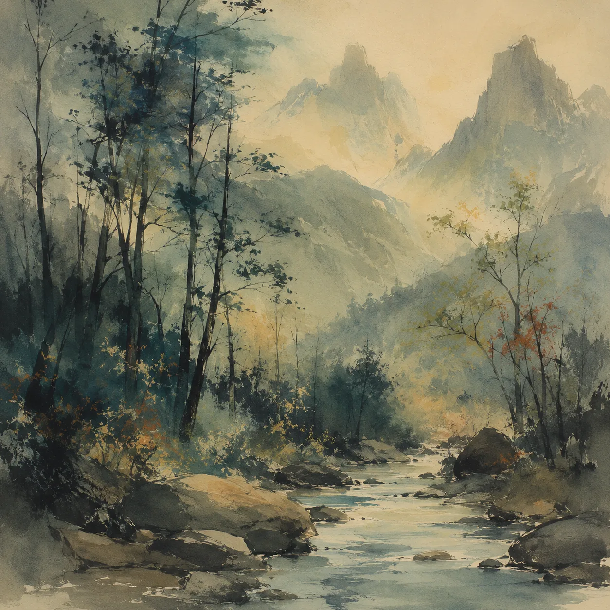 黄齐耀 Tyrus Wong 风格生成图
