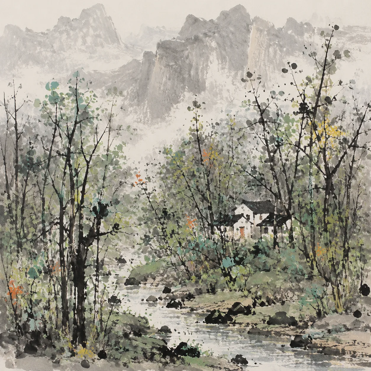 吴冠中 Wu Guanzhong 风格生成图